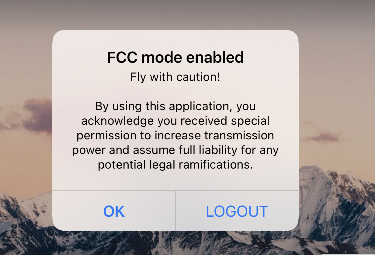 Drone Tweaks FCC mode